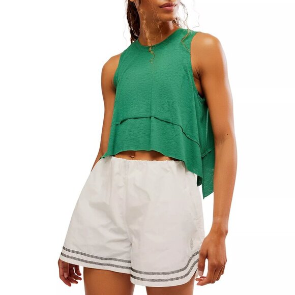 NWT Free People Movement Tempo Oversized Heritage Green Tank - Picture 1 of 9